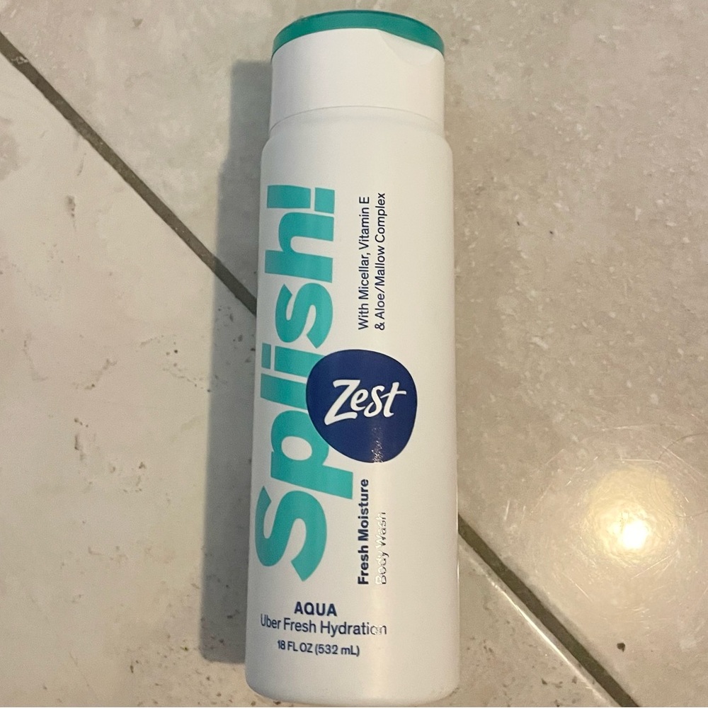 NEW Zest splish moisture aqua body wash uber fresh hydration 18oz